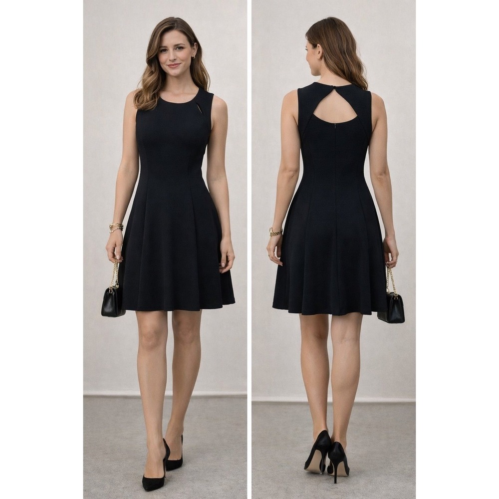Elle black dress with cut out back (size 8) Little Black Dress